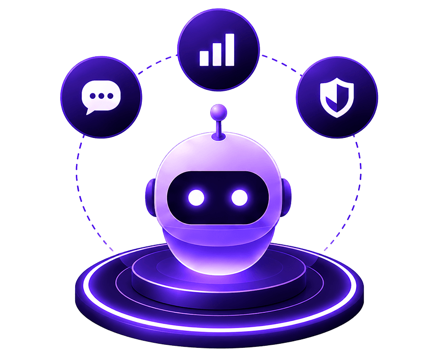 Focused AI agent with support, analytics, and security capabilities